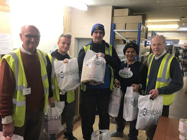 sheridan lifts drop off food parcel 