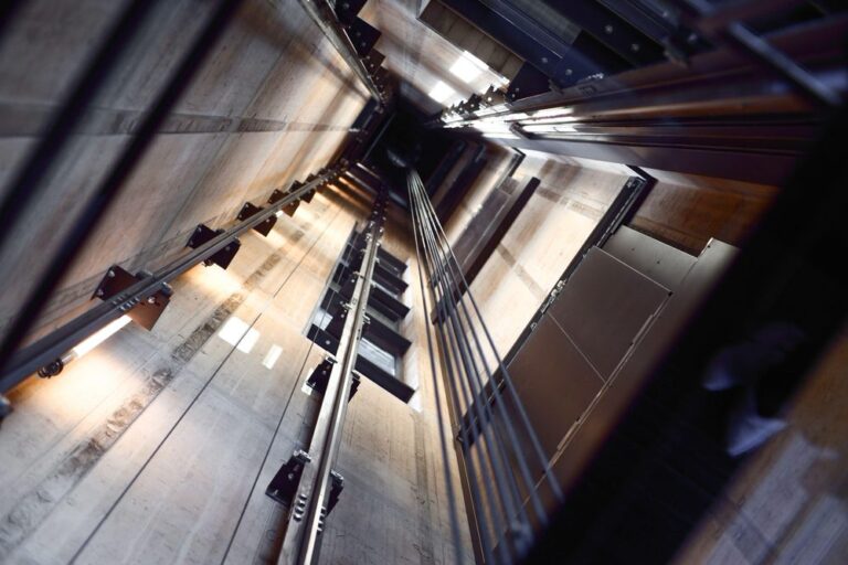 Looking,Inside,An,Elevator,Shaft